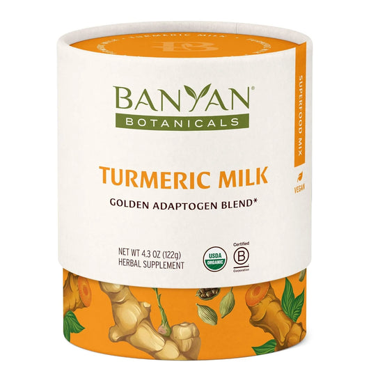 Turmeric Milk – Organic Turmeric Latte Mix with Ashwagandha & Cardamom – Instant Caffeine Free Golden Milk Sweetened with Maple Sugar – 4.3 Oz –Non GMO Sustainably Sourced Vegan