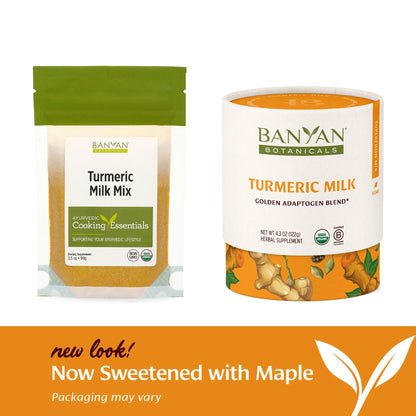 Turmeric Milk – Organic Turmeric Latte Mix with Ashwagandha & Cardamom – Instant Caffeine Free Golden Milk Sweetened with Maple Sugar – 4.3 Oz –Non GMO Sustainably Sourced Vegan
